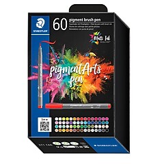 STAEDTLER Pigment Arts Multi Ink Brush Pens, Permanent, Multi