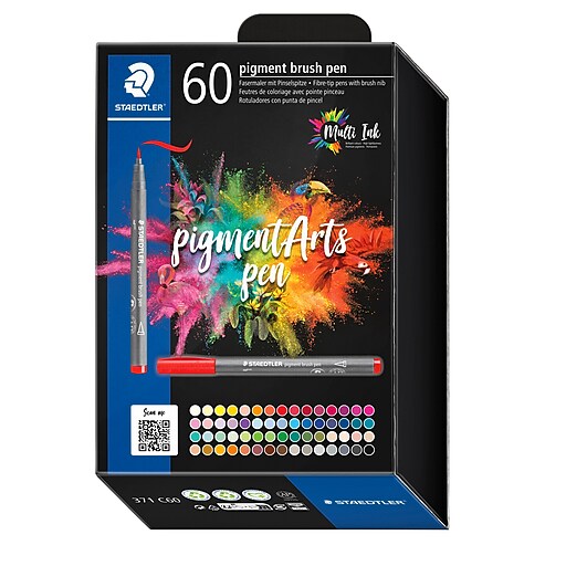 STAEDTLER Pigment Arts Brush Pens, Multi Surface, Assorted Colors