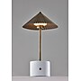 Adesso Mika 11.75"H LED Table Lamp, Wash White/Antique Brass Metal Shade (3209-21)~#|#~sp314842582_sc7