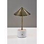 Adesso Mika 11.75"H LED Table Lamp, Wash White/Antique Brass Metal Shade (3209-21)~#|#~sp314842584_sc7