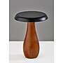 Adesso Naya 9.25"H LED Table Lamp, Walnut Wood/Black Metal Shade (3196-15)~#|#~sp314842648_sc7