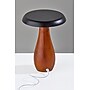 Adesso Naya 9.25"H LED Table Lamp, Walnut Wood/Black Metal Shade (3196-15)~#|#~sp314842653_sc7