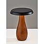 Adesso Naya 9.25"H LED Table Lamp, Walnut Wood/Black Metal Shade (3196-15)~#|#~sp314842662_sc7