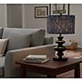 Adesso Samira 27"H Incandescent Table Lamp, Black/Blue Printed Fabric Shade (1651-01)~#|#~sp314842843_sc7