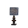 Adesso Samira 18.75"H Incandescent Table Lamp, Black/Blue Printed Fabric Shade (1650-01)~#|#~sp314842881_sc7