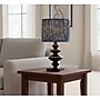 Adesso Samira 18.75"H Incandescent Table Lamp, Black/Blue Printed Fabric Shade (1650-01)~#|#~sp314842882_sc7