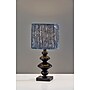 Adesso Samira 18.75"H Incandescent Table Lamp, Black/Blue Printed Fabric Shade (1650-01)~#|#~sp314842886_sc7