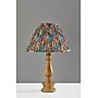 Adesso Faye 18"H Incandescent Table Lamp, Natural Wood/Multi-Color Floral Fabric Shade (1648-12)~#|#~sp314843131_sc7
