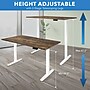 Mount-It! 55"W Electric Rectangular Adjustable Standing Desk, Oak/White (MI-18086)~#|#~sp314843140_sc7