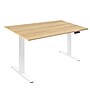 Mount-It! 55"W Electric Rectangular Adjustable Standing Desk, Maple/White (MI-18085)~#|#~sp314843144_sc7
