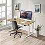 Mount-It! 55"W Electric Rectangular Adjustable Standing Desk, Maple/White (MI-18085)~#|#~sp314843146_sc7