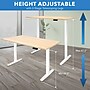 Mount-It! 55"W Electric Rectangular Adjustable Standing Desk, Maple/White (MI-18085)~#|#~sp314843148_sc7