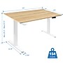 Mount-It! 55"W Electric Rectangular Adjustable Standing Desk, Maple/White (MI-18085)~#|#~sp314843151_sc7
