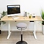 Mount-It! 55"W Electric Rectangular Adjustable Standing Desk, Maple/White (MI-18085)~#|#~sp314843152_sc7