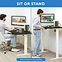 Mount-It! 55"W Electric Rectangular Adjustable Standing Desk, Black/White (MI-18083)~#|#~sp314843174_sc7