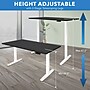 Mount-It! 55"W Electric Rectangular Adjustable Standing Desk, Black/White (MI-18083)~#|#~sp314843176_sc7
