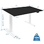 Mount-It! 55"W Electric Rectangular Adjustable Standing Desk, Black/White (MI-18083)~#|#~sp314843180_sc7