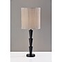 Adesso Amos 28"H Incandescent Table Lamp, Black/Oatmeal Linen Shade (1642-01)~#|#~sp314843216_sc7