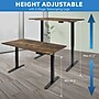 Mount-It! 55"W Electric Rectangular Adjustable Standing Desk, Oak/Black (MI-18090)~#|#~sp314843465_sc7