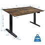 Mount-It! 55"W Electric Rectangular Adjustable Standing Desk, Oak/Black (MI-18090)~#|#~sp314843469_sc7