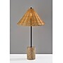 Adesso Rayne 27"H Incandescent Table Lamp, Brown Marble Base/Rattan Shade (3293-01)~#|#~sp314844375_sc7