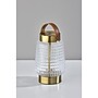 Adesso Samara 7.75" LED Table Lamp, Antique Brass with Iron & Glass Shade (3336-21)~#|#~sp314844432_sc7