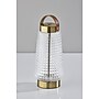 Adesso Samara 10.6"H LED Table Lamp, Antique Brass with Iron & Glass Shade (3339-21)~#|#~sp314844537_sc7