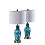 Simplee Adesso Grady 23.8"H Incandescent Table Lamp, Blue/Antique Brass/White, 2/Pack (SL0375-07)~#|#~sp314845043_sc7