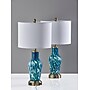 Simplee Adesso Grady 23.8"H Incandescent Table Lamp, Blue/Antique Brass/White, 2/Pack (SL0375-07)~#|#~sp314845046_sc7