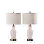 Simplee Adesso Grady 23.8"H Incandescent Table Lamp, White/Antique Brass, 2/Pack (SL0375-02)~#|#~sp314845120_sc7