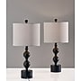 Simplee Adesso Julius 23.8"H Incandescent Table Lamp, Black/Linen Fabric Shade, 2/Pack (SL0376-01)~#|#~sp314845166_sc7