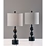 Simplee Adesso Julius 23.8"H Incandescent Table Lamp, Black/Linen Fabric Shade, 2/Pack (SL0376-01)~#|#~sp314845167_sc7