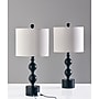 Simplee Adesso Julius 23.8"H Incandescent Table Lamp, Black/Linen Fabric Shade, 2/Pack (SL0376-01)~#|#~sp314845168_sc7