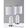 Simplee Adesso Freya 24"H Incandescent Table Lamp, White/Antique Brass, 2/Pack (SL0374-02)~#|#~sp314846574_sc7