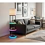 Simplee Adesso Keely Incandescent RGB Color Changing Shelf Lamp, 56.8"H, Black/Linen Fabric Shade (SL0970-01)~#|#~sp314847150_sc7
