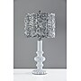 Adesso Ambrose 27"H Incandescent Table Lamp, White/Navy and White Fabric Shade (1654-02)~#|#~sp314884973_sc7