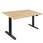 Mount-It! Dual Motor 55"W Electric Rectangular Adjustable Standing Desk, Maple/Black (MI-18101)~#|#~sp315023040_sc7
