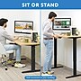 Mount-It! Dual Motor 55"W Electric Rectangular Adjustable Standing Desk, Maple/Black (MI-18101)~#|#~sp315023041_sc7