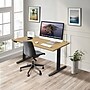 Mount-It! Dual Motor 55"W Electric Rectangular Adjustable Standing Desk, Maple/Black (MI-18101)~#|#~sp315023042_sc7