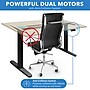 Mount-It! Dual Motor 55"W Electric Rectangular Adjustable Standing Desk, Maple/Black (MI-18101)~#|#~sp315023046_sc7