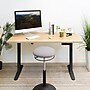 Mount-It! Dual Motor 55"W Electric Rectangular Adjustable Standing Desk, Maple/Black (MI-18101)~#|#~sp315023050_sc7