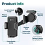 Purely P60 Universal Phone Holder for Computer and Car Screens up to 0.7" with Adjustable Arm Holder, Black (PSHP60BK)~#|#~sp315148141_sc7
