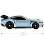 Hot Wheels RC 1:64 Scale Ford Mustang GTD Vehicle, Black/Silver (JBH04)~#|#~sp315149200_sc7