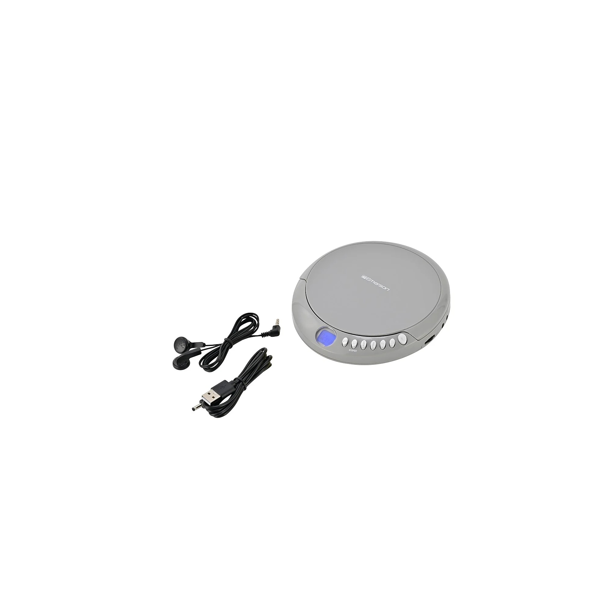 Emerson Portable Bluetooth 5.3 AudioStream CD Player with FM Radio, Gray (EPCD-2003-GY) Sansujyuku sansujyuku.com