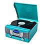 Victor VHRP-1400 Diner 7-in-1 Bluetooth Turntable Music Center with Record Player, CD/MP3 Player, AM/FM Radio, Teal~#|#~sp315155796_sc7