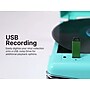Victor VHRP-1400 Diner 7-in-1 Bluetooth Turntable Music Center with Record Player, CD/MP3 Player, AM/FM Radio, Teal~#|#~sp315155802_sc7