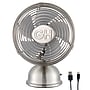 Good Housekeeping 5" Oscillating Desk Fan, 1-Speed, Brushed Nickel (92525)~#|#~sp315158175_sc7