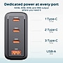 Turonic Wall Charger GaN Charging Station, 100W, 6.5ft, Black (BZ-A075)~#|#~sp315516877_sc7