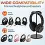 Delton H40 Headset Stand for Desk, Wide Cradle Headphone Stand with Anti-Slip Base and Aluminum Rod, Black (DHSH40BK)~#|#~sp315549854_sc7