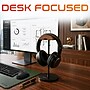 Delton H50 Headset and Headphone Stand for Desk, Walnut Wood Cradle and Aluminum Frame with Anti-Slip Base, Black (DHSH50BK)~#|#~sp315549861_sc7